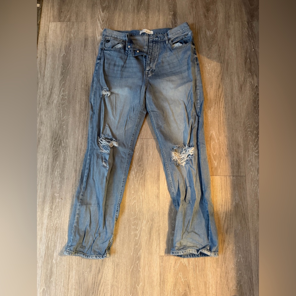 KanCan Light Blue Distressed Boyfriend Jeans